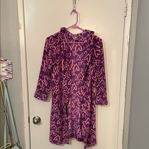 SO Kids Purple and Pink Heart Robe
